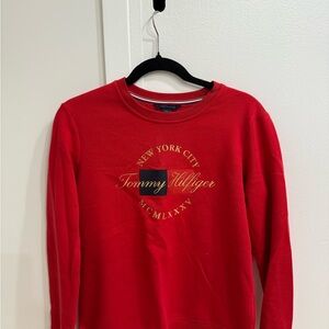 Tommy Hilfiger Red Crew Neck Sweater